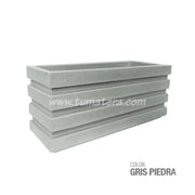 Jardinera Polietileno 100 x 45 cm gris piedra