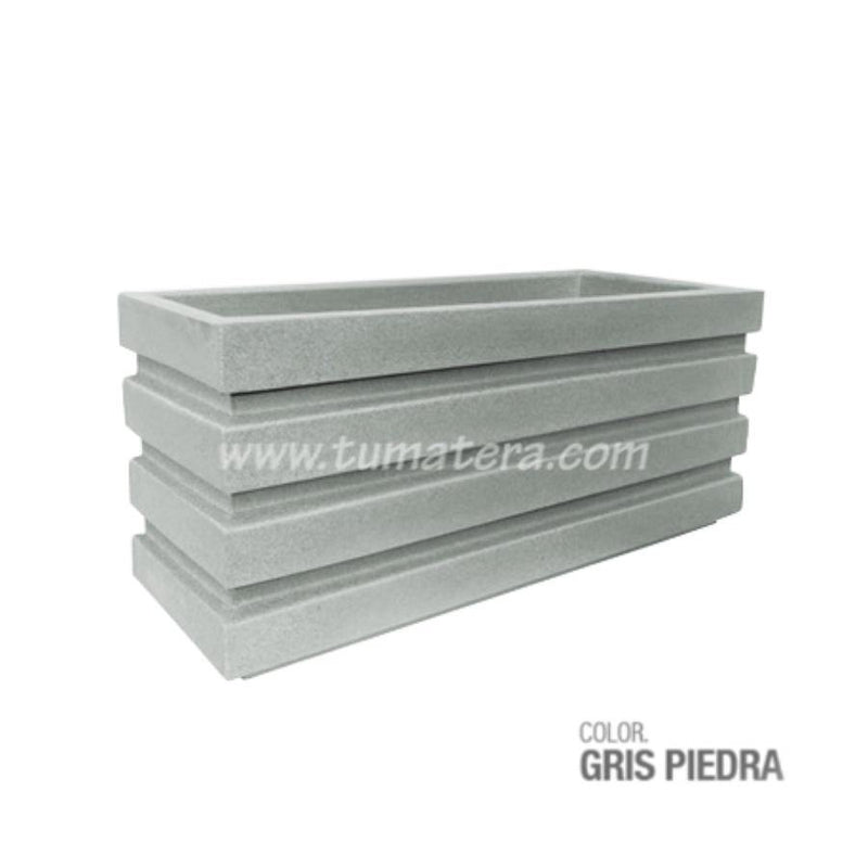 Jardinera Polietileno 100 x 45 cm gris piedra