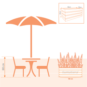 JARDINERA POLIETILENO 90 CM - Tumatera.co