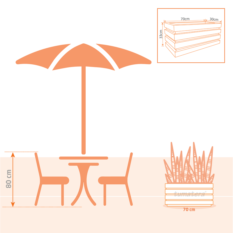 JARDINERA POLIETILENO 70 CM - Tumatera.co