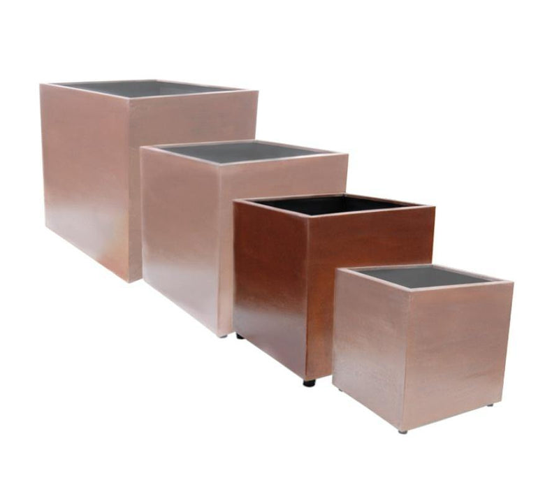 MATERA METÁLICA LISA CUADRADA 50 CM - Tumatera.co