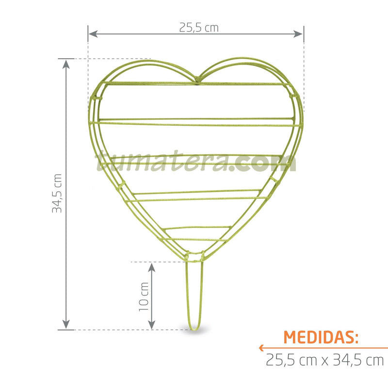 ESTRUCTURA TOPIARIO CORAZÓN 25 CM - Tumatera.co
