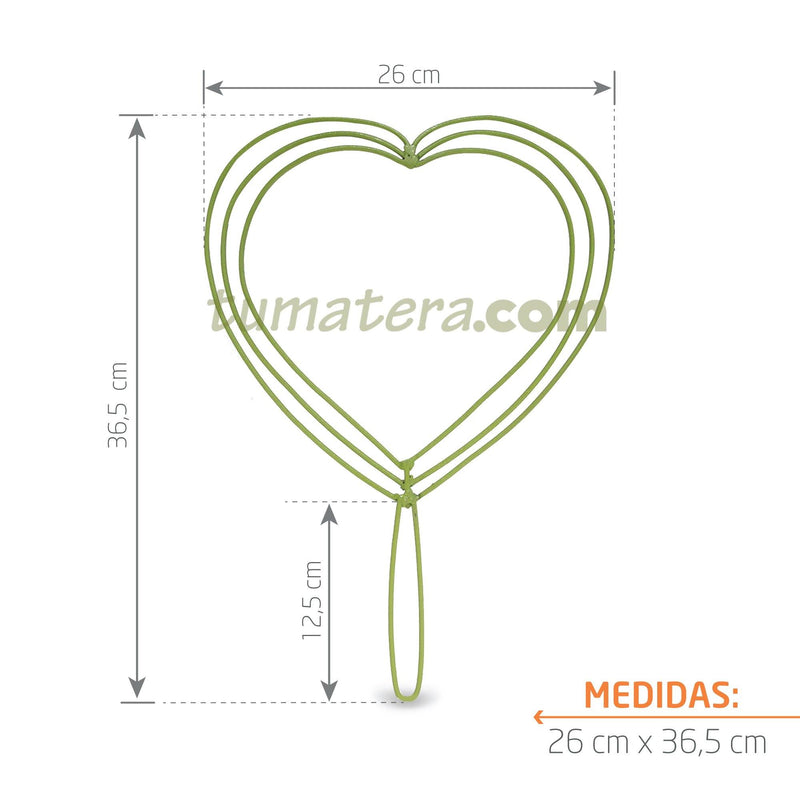 ESTRUCTURA TOPIARIO CORAZÓN 26 CM - Tumatera.co
