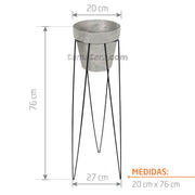 KIT MATERA CUBE BETON + TIERRA + BASE 20 X 70 CM - Tumatera.co
