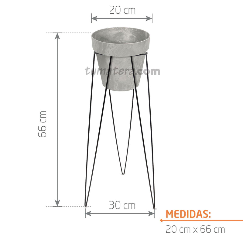 KIT MATERA CUBE BETON + BASE 20 X 60 CM - Tumatera.co