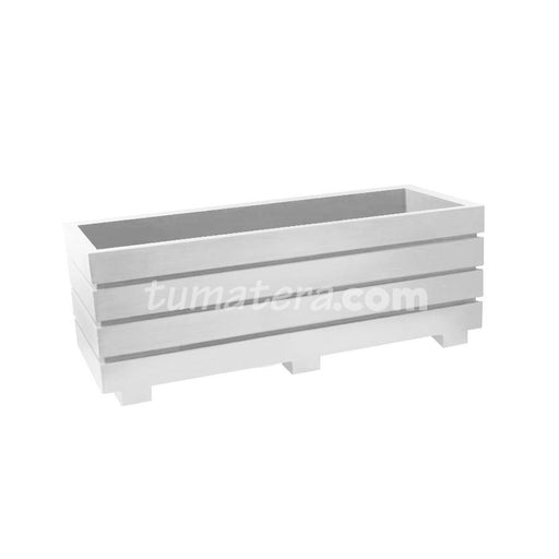 Jardinera Polietileno 90 x 35 cm Blanca