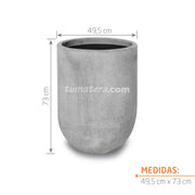 Matera Conica Cemento 73 Cm medidas