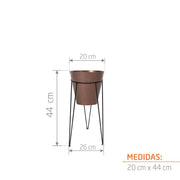 KIT MATERA CORTEN + TIERRA + BASE 20 X 40 CM - Tumatera.co