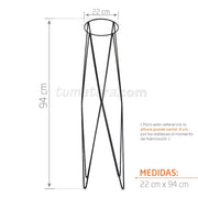 BASE METÁLICA 22 X 94 CM - Tumatera.co