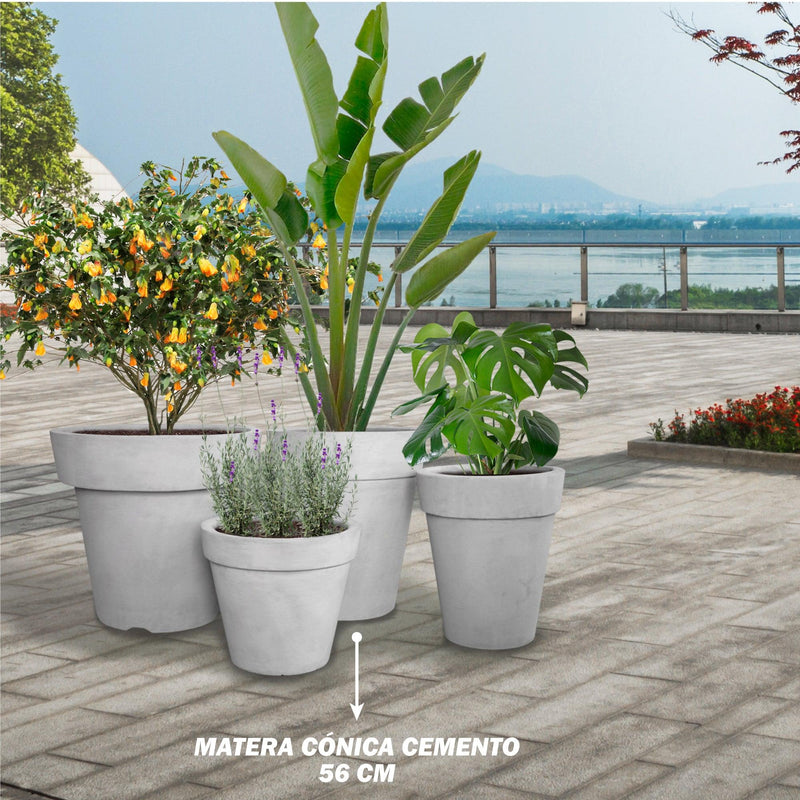 MATERA CONICA CEMENTO 56 CM - Tumatera.co
