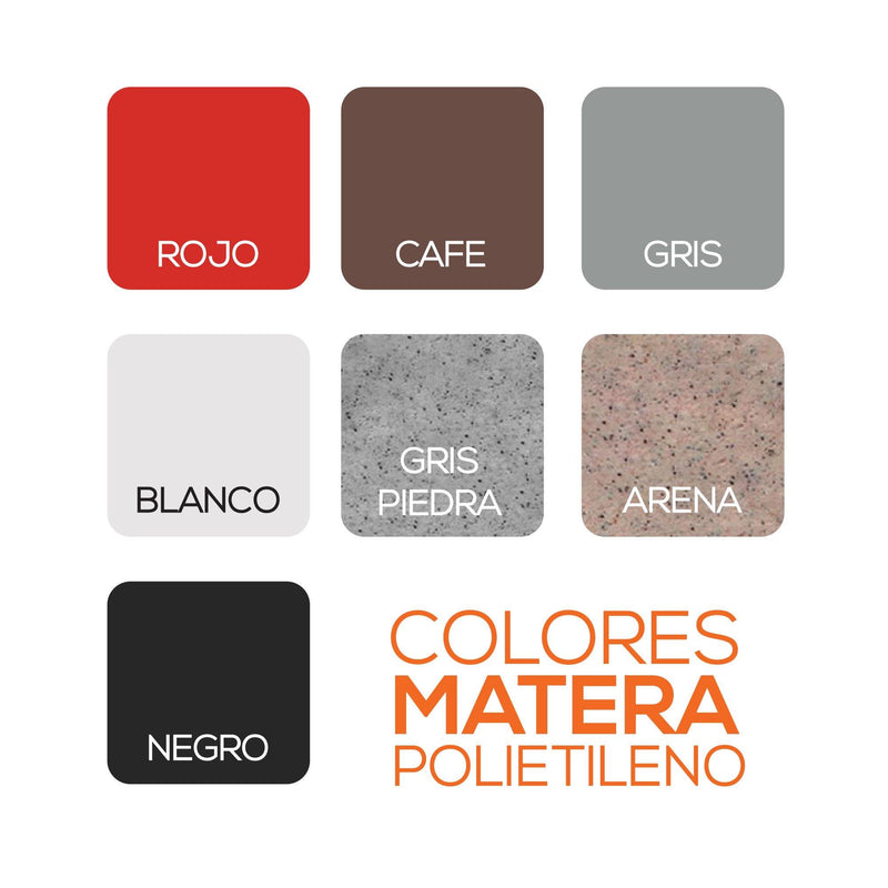Matera Polietileno 39 x 70 cm diferentes colores