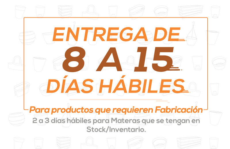 Jardinera Polietileno 90 x 35 cm tiempo de entrega